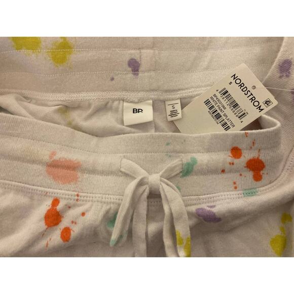 BP. Women's Loungewear Sleep Pants Size Small White Paint Splatter NWT Pockets - Picture 5 of 7